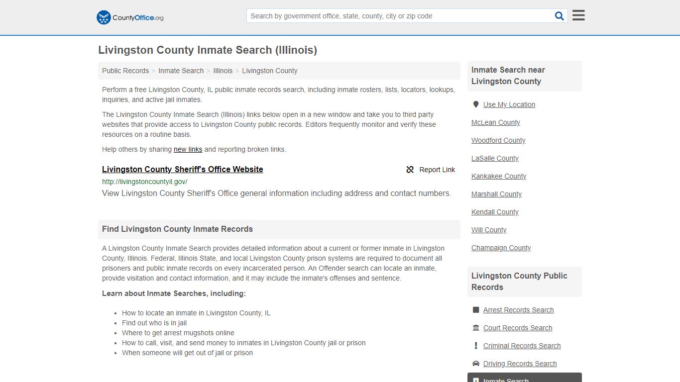 Inmate Search - Livingston County, IL (Inmate Rosters ...