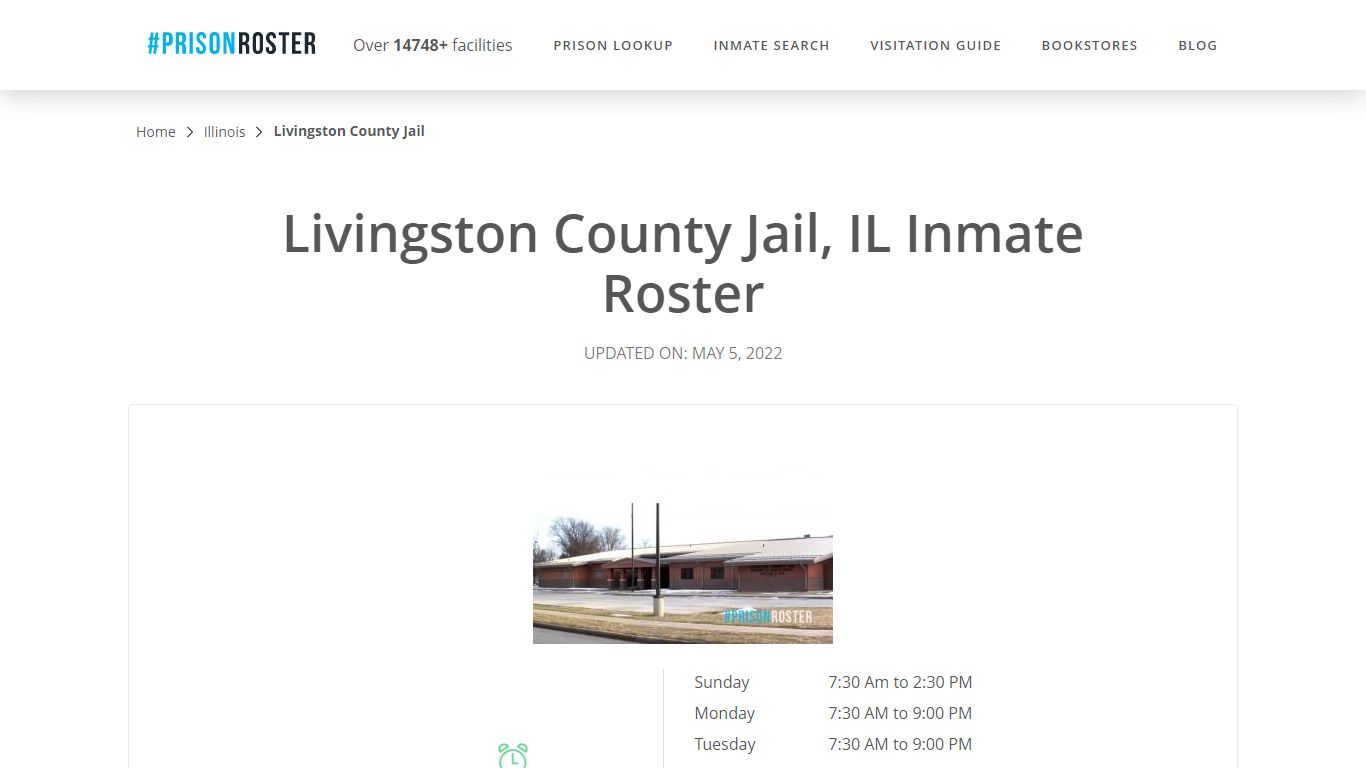 Livingston County Jail, IL Inmate Roster