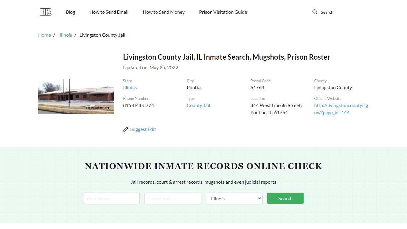 Livingston County Jail, IL Inmate Search, Mugshots, Prison ...