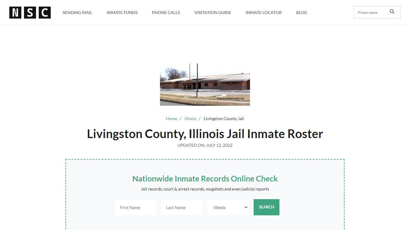 Livingston County, Illinois Jail Inmate List